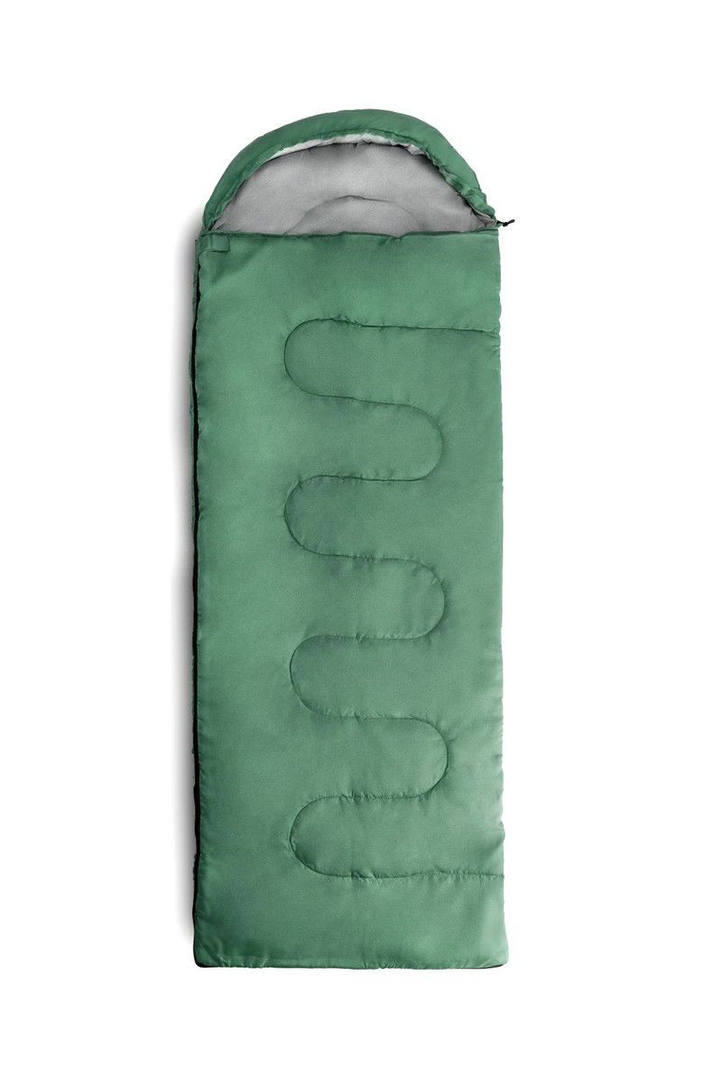 Slaapzak Ultra-light Legergroen/Grijs (180+30) x75 cm - 