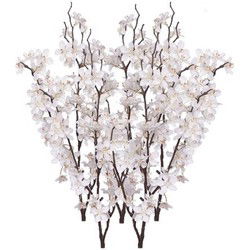 Witte appelbloesem - 5x - kunstbloem/tak - 57 bloemetjes - 84 cm - Kunstbloemen