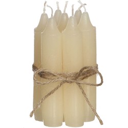 Diner kaarsen set 7 stuks H. 11 cm creme