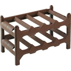 Hega Hogar Wijnfles rek - 41 x 24 x 24 cm - voor 8 flessen -Kunststof - Wijnrekken