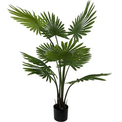 Kunstplant Fan Palm Tree - Groen - 83x83x108cm