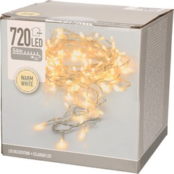 Kerstverlichting transparant 720 warm witte lampjes buiten 5400 cm - Kerstverlichting kerstboom