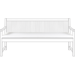 VIVARA  - Tuinkussen - Gebroken wit - 169 x 54 cm - Polyester