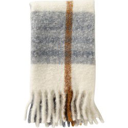 Dutch Decor JAMIE - Plaid 130x170 cm - Blauw en wit - Dutch Decor
