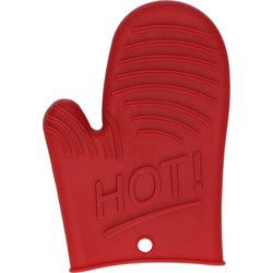 Secret de Gourmet Siliconen ovenwant/ovenhandschoen - rood - Ovenwanten