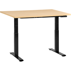 DESTINES - Elektr bureau - Zwart/Lichtbruin - 120 x 60 cm - Vezelplaat