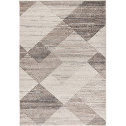 Trendy Home Abstract - Modern Vloerkleed - Laagpolig, Hoge dichtheid, Soft Touch - Zilver Creme- 80x150 CM