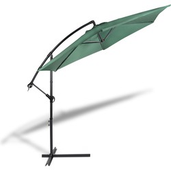 Hangende parasol 300cm - donkergroen - Lifa Living 