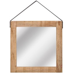 LABEL51 Spiegel - Naturel - Mangohout - 60x60 cm