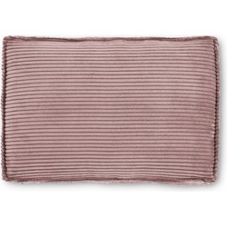 Kave Home - Blok kussen in roze corduroy met brede naad, 40 x 60 cm