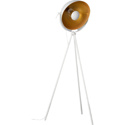 Dorvoza – Staande lamp / vloerlamp industrieel – woonkamer – wit / goud
