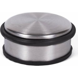 RVS deurstop rond 4,5 x 11 cm - Deurstoppers