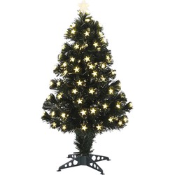 Luca Lighting Fiber optic kerstboom - 90 cm - met LED verlichting - Kunstkerstboom