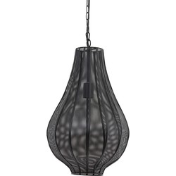 Light&living Hanglamp Ø33x55 cm MICHA mat zwart