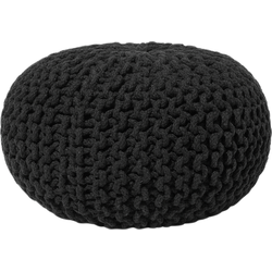 CONRAD - Poef - Zwart - 40 cm - Katoen