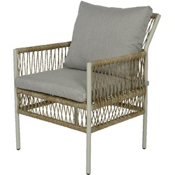 Tivoli stoel wicker L69.50-W60-H84.50cm naturel - Decoris