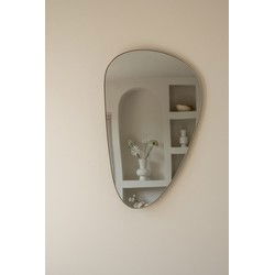 Indore Home - Spiegel Roosie- organische vorm - asymmetrisch - wandspiegel - 80cm - goud