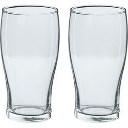Secret de Gourmet Bierglazen groot - 8x stuks - transparant - 570 ml - Bierglazen