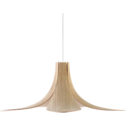 Jazz houten hanglamp naturel - met koordset wit - Ø 65 x 24 cm