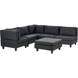 Beliani UNSTAD - Modulaire Sofa-Zwart-Polyester