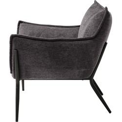 Fauteuil Calgary Stof Donkergrijs - Giga Living
