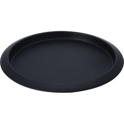 Excellent Houseware dienblad/tray of kaarsenplateau - D35 cm - metaal - zwart - Kaarsenplateaus
