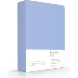 Flanellen Lakens Romanette Blauw-200 x 260 cm