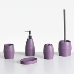YARAPA - Badkameraccessoireset - Paars - Polyresin