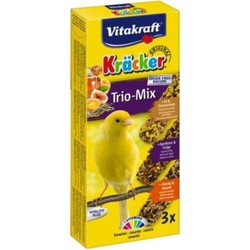 Trio Mix honing/sesam-ei/graszaad-abrikoos/vijg-kracker kanarie 3in1
