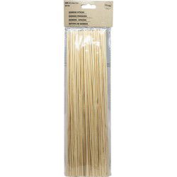 Sateprikkers - 100x - 30 cm - bamboe hout - spiezen - prikkers - bbq of grill spiesjes - prikkers (sate)