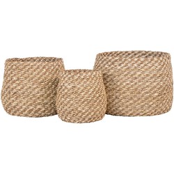 Venoso Baskets - Round basket in seagrass, set of 3