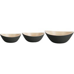 Schaal Bowl Set Puro Oval - Zwart - 30x24.5x12cm