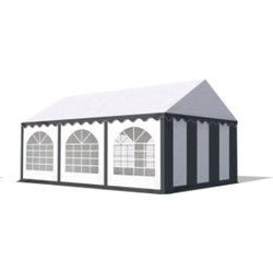 Classic Plus Partytent PVC 4x4x2 mtr in Wit-Antraciet