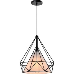 QUVIO Hanglamp met metalen frame zwart - QUV5152L-BLACK