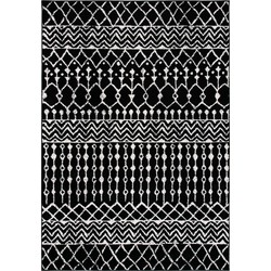 Safavieh Boho Chic Indoor Woven Area Rug, Tulum Collection, TUL270, in Black & Ivory, 91 X 152 cm