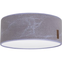 Baby's Only Gebreide Plafondlamp babykamer - Plafonnière Marble - Cool Grey/Lila - Ø35 cm - Inclusief pendel - E27 fitting - 13 watt