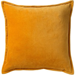 Dutch Decor CAITH - Sierkussen 50x50 cm - 100% katoen velvet - Golden Glow - geel - Dutch Decor