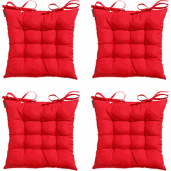 Madison -  Zitkussen Toscane Panama red - Ca. 46x46 cm - Set van 4