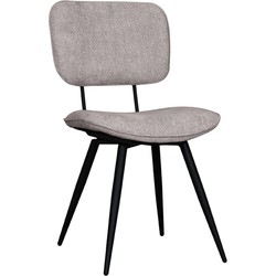 LABEL51 Eetkamerstoel Liva - Stone - Elite - Black Frame