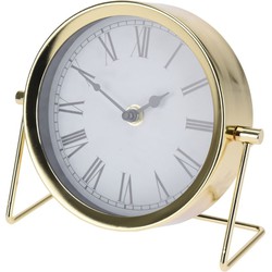 MISOU Tafelklok - Goud - Metaal - 16 cm - Klokken - Binnen - Decoratieve - Accessoires