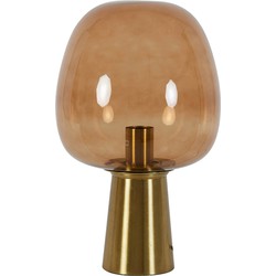 Light & Living - tafellamp - Maysony - brons bruin messing - glas - kleurglas-lamp - E27 - 1865018