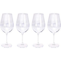 10x Rode wijn glazen 69 cl/690 ml van kristalglas - Wijnglazen