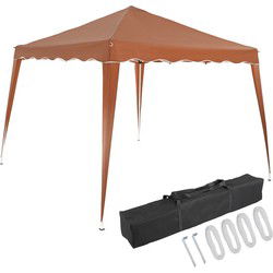 Vouwbare Partytent Capri 3x3m licht-bruin