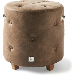 Riviera Maison Bowery Footstool, pellini, coffee