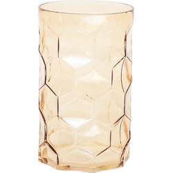 Vase - Pattern - Glass - Amber - 15x24,5cm