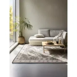 Vintage vloerkleed - Lakan Crème / Grijs - 200 X 280 CM