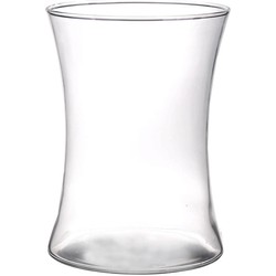 Glazen vaas/vazen transparant 19 cm breed - Vazen
