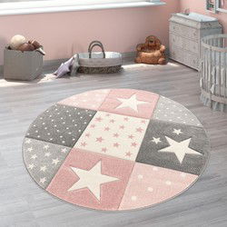 Kindervloerkleed - Cosena - Roze - 80x150 cm