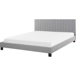 Beliani POITIERS - Tweepersoonsbed-Grijs-Polyester