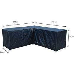 Coverit loungeset L-vorm hoes - 270/270x90xH70 cm